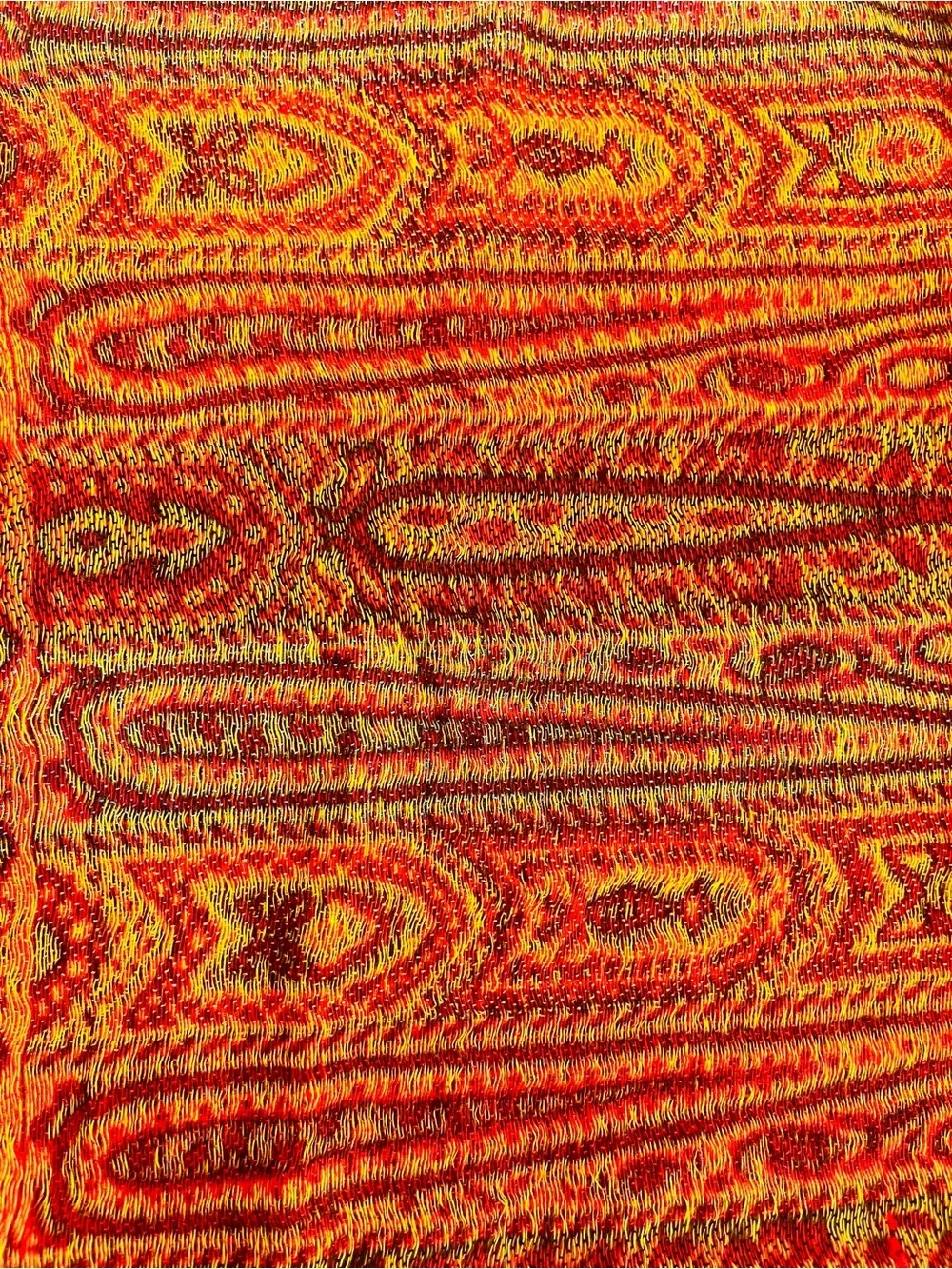 Pashmina Paisley Striped Oversized Scarf Wrap Multicolor Fringe NWOT